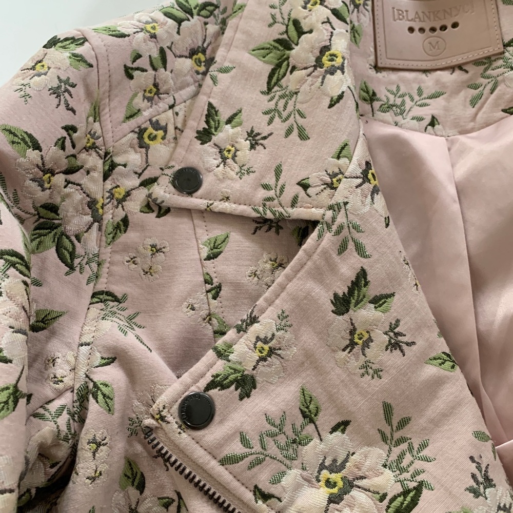 BLank NYC floral biker jacket - Picture 2 of 5